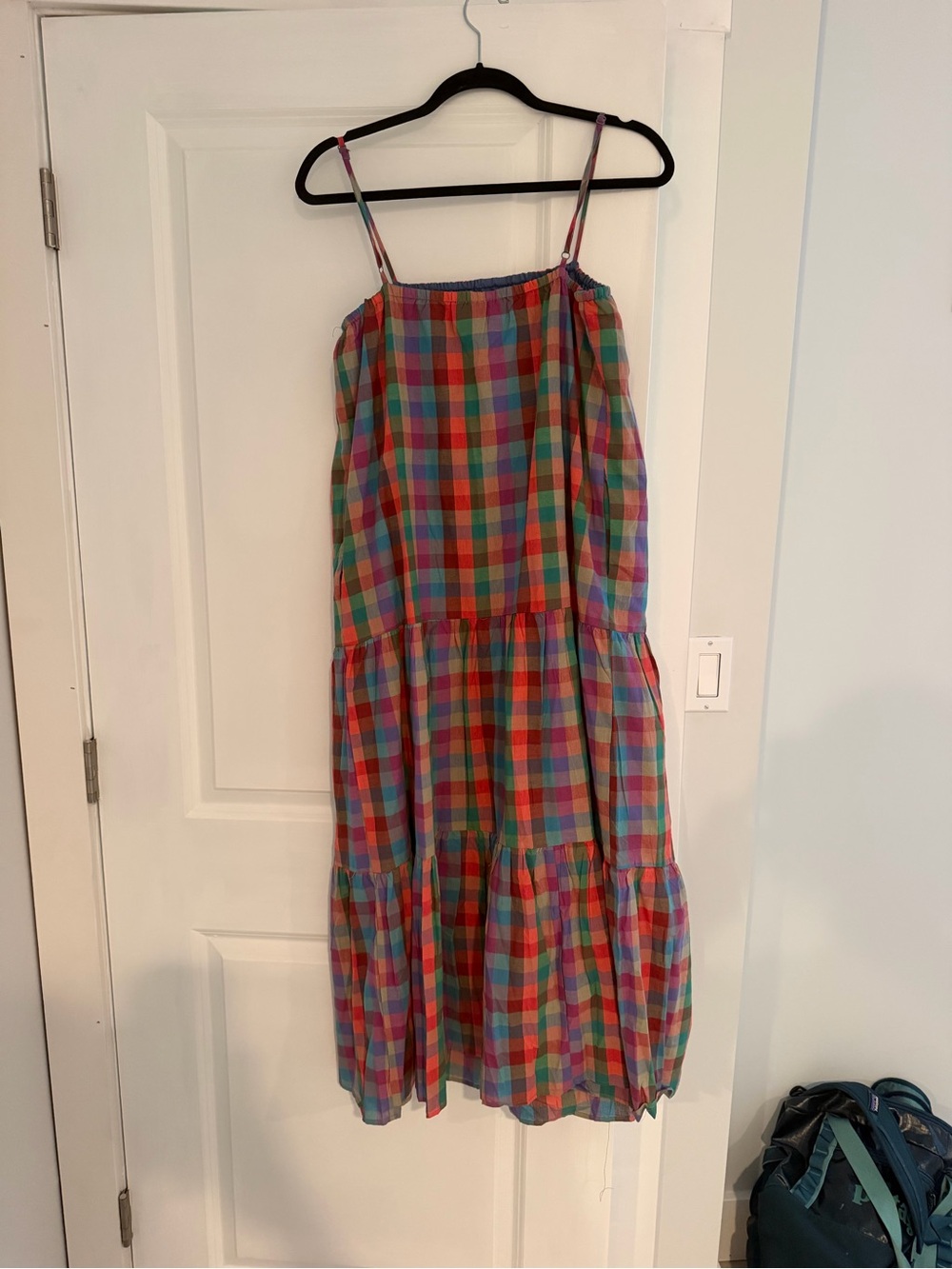 Plaid multicolor maxi dress - Picture 2 of 4